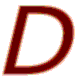 Letra "D", capital.