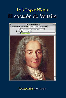 Cubierta de la edición española de El corazón de Voltaire.