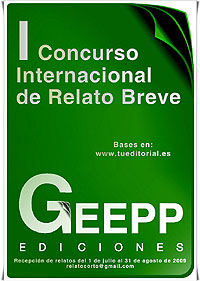 Cartel del Concurso Internacional de Relato Breve GEEPP Ediciones